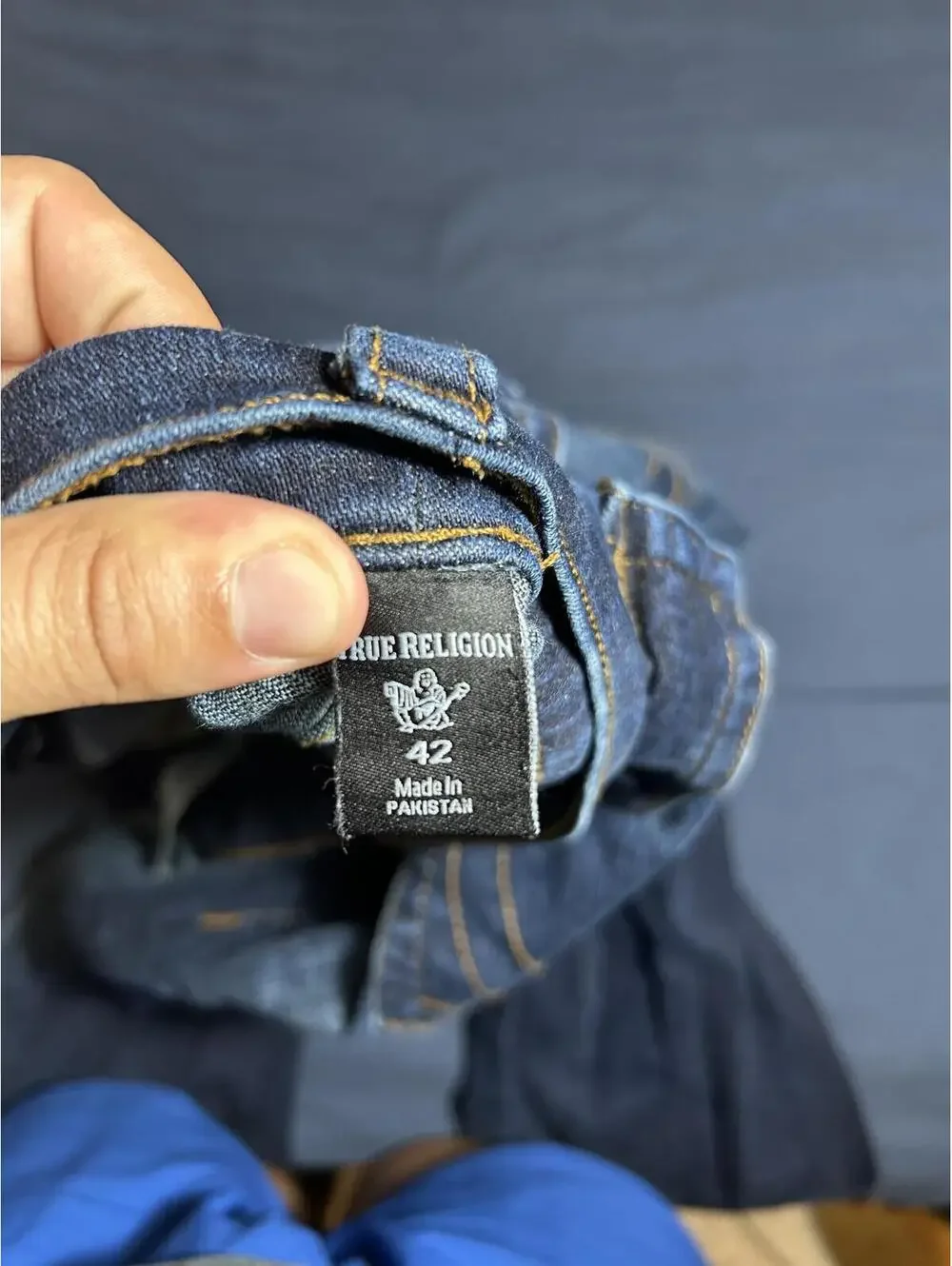 True Religion Men's Dark Wash Bootcut Jeans Size 42